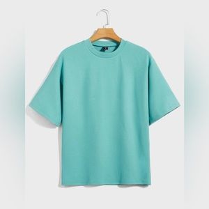 Men’s Cadet Blue Extended Drop Shoulder Tees
